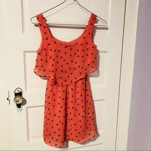 🙀last chance🙀 coral polka dot dress